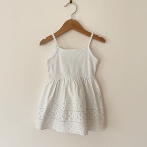 HANNA ANDERSSON EUC Dainty White Eyelet Embroidered Dress